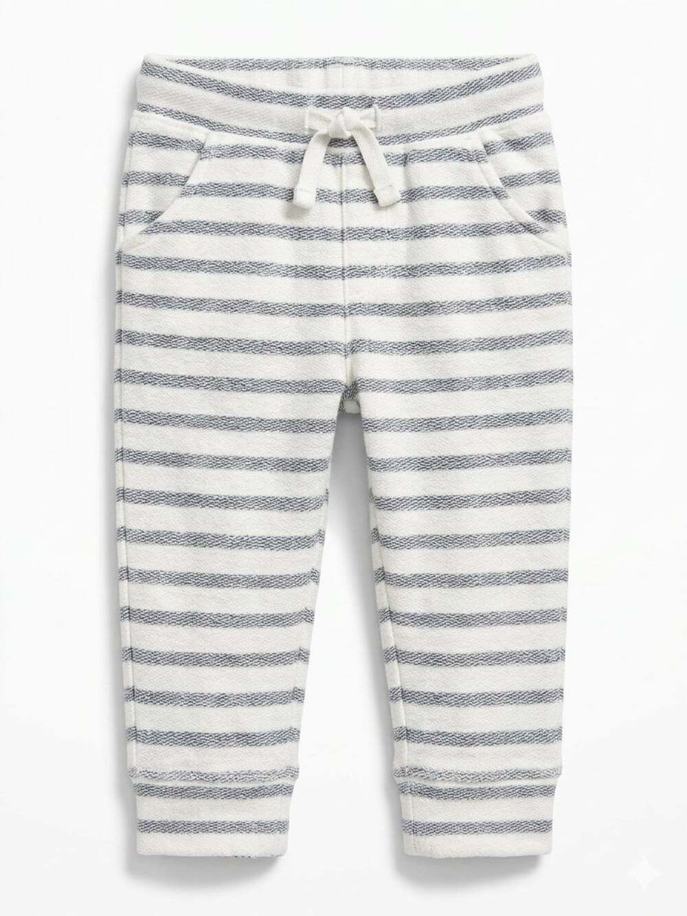 Old Navy Striped Sweatpants Size 18-24 M Blue White Knit Joggers